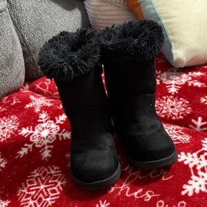 Cozy Black Kids Boots